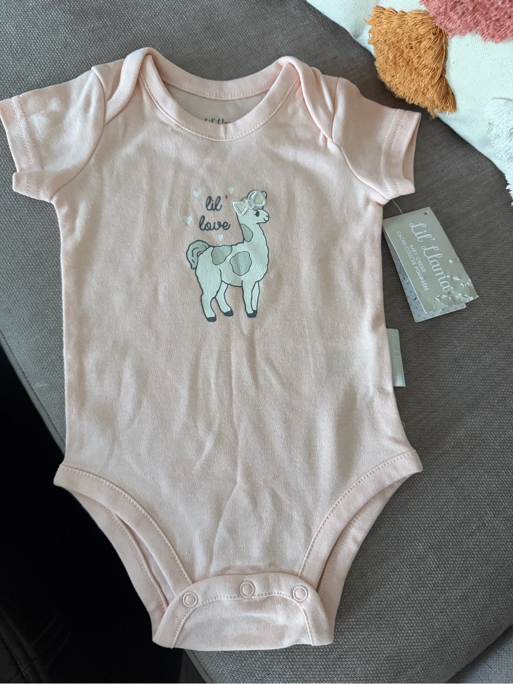 Pink 'Lil' Love' Llama Baby One-Piece